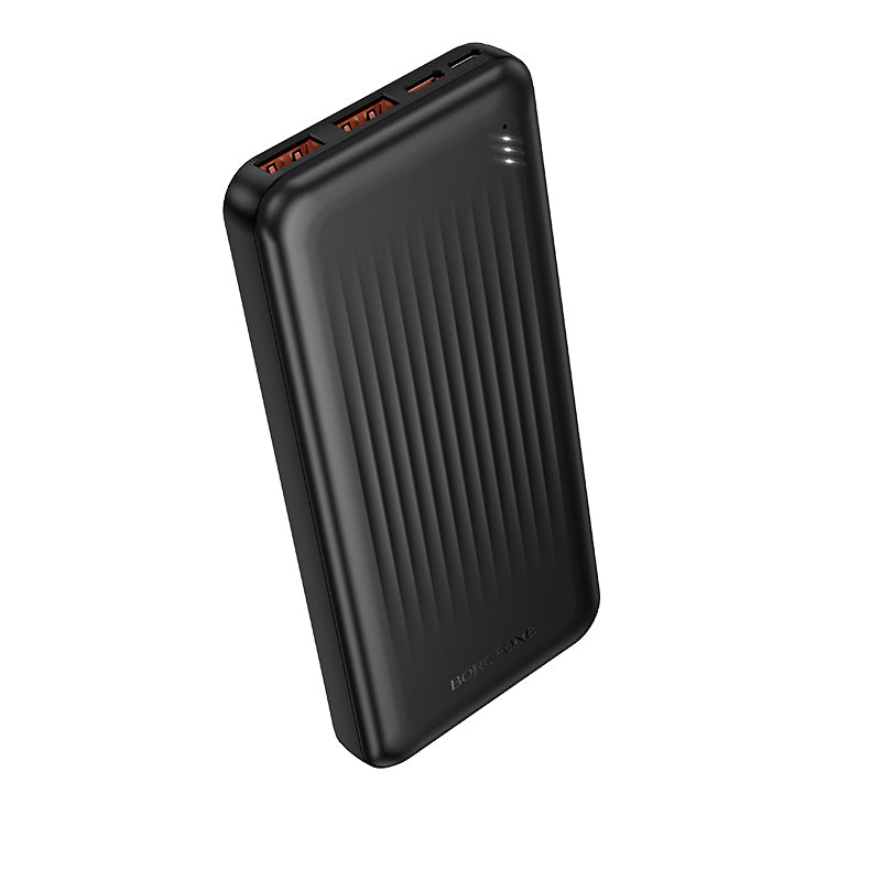 Външна батерия Borofone BJ80A Clever, 10000mAh, 22.5W, QC + PD, 1 x USB-C - 2 x USB-A, Черна