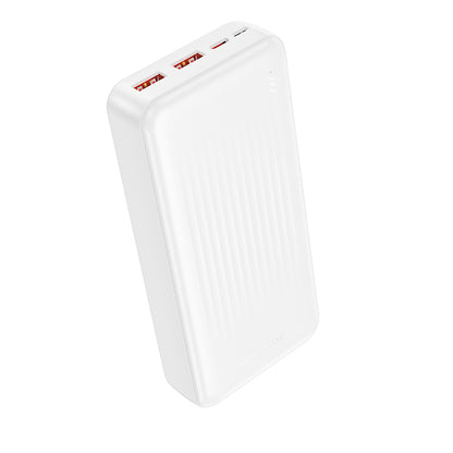 Външна батерия Borofone BJ80A Clever, 20000mAh, 22.5W, QC + PD, 1 x USB-C - 2 x USB-A, Бяла