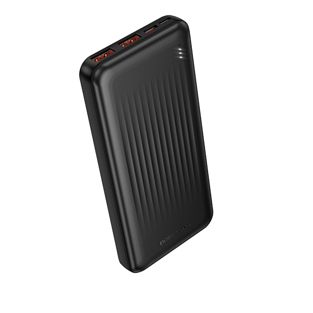 Външна батерия Borofone BJ80A Clever, 10000mAh, 22.5W, QC + PD, 1 x USB-C - 2 x USB-A, Черна