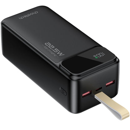 Choetech B731 Външна батерия, 40000mAh, 22,5W, QC + PD, 1 x USB-C - 2 x USB-A, черна 