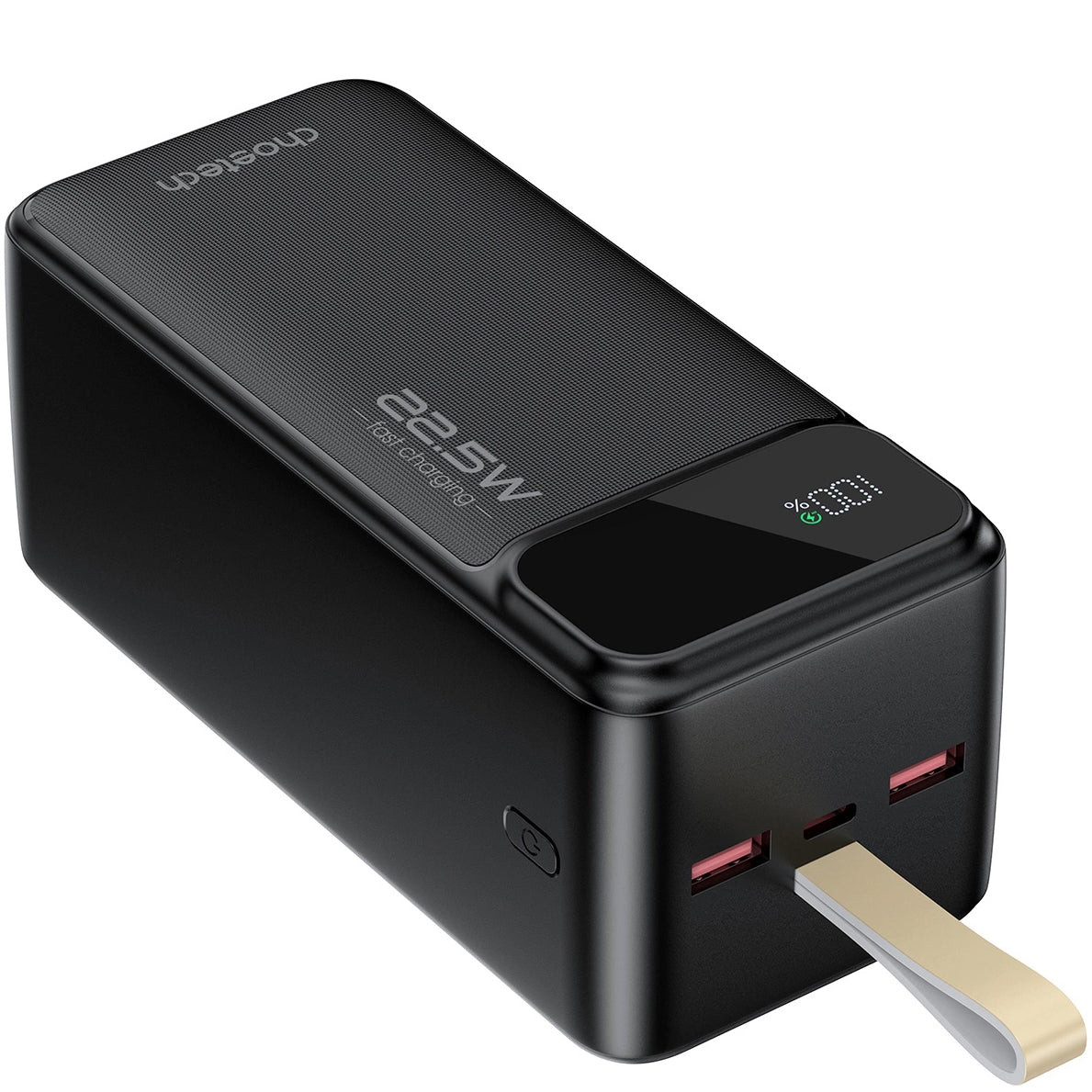 Външна батерия Choetech B732, 50000mAh, 22,5W, QC + PD, 1 x USB-C - 2 x USB-A, черна 