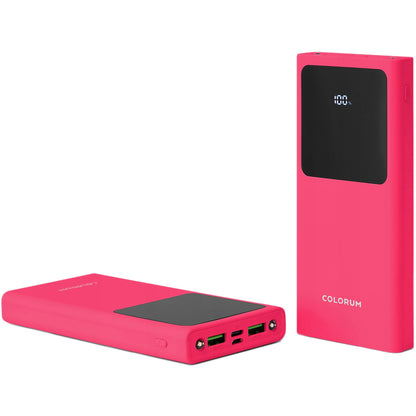 Външна батерия Colorum CPB10-02, 10000mAh, 10W, 2 x USB-A, магента