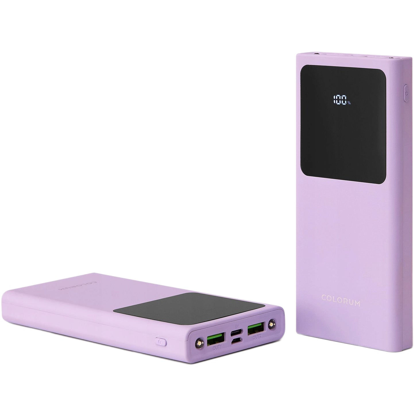 Външна батерия Colourum CPB10-02, 10000mAh, 10W, 2 x USB-A, лилава 