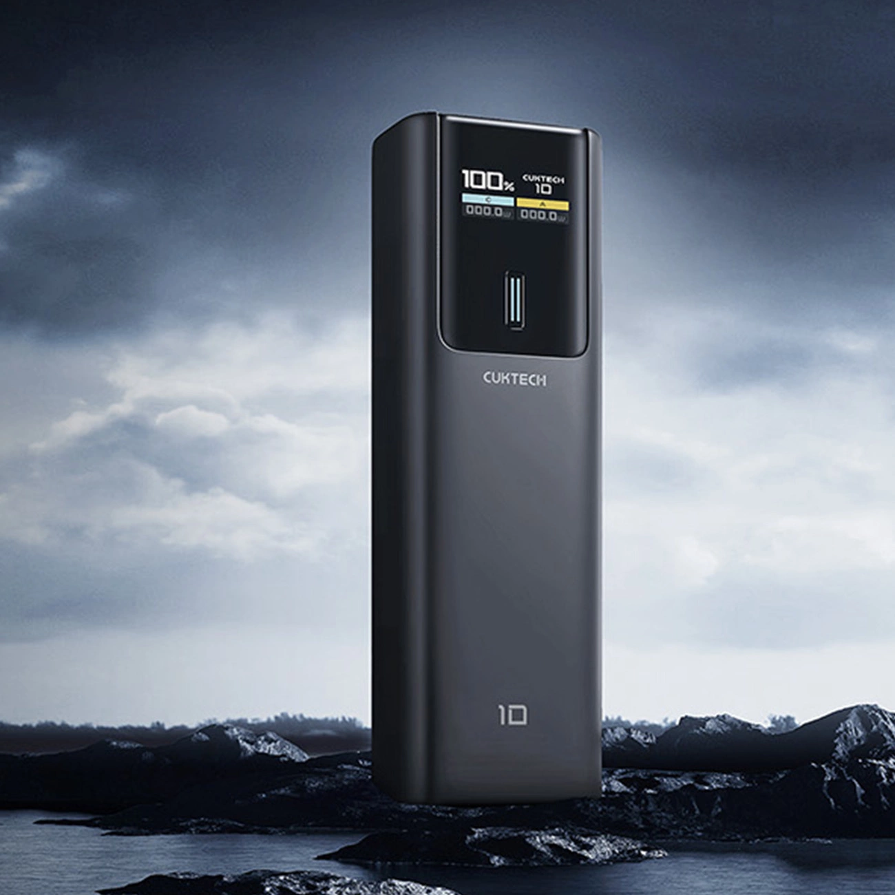 Външна батерия Cuktech, 10000mAh, 150W, QC + PD, 1 x USB-A - 1 x USB-C, Черна CKPB100PGLBL