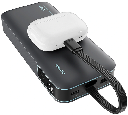 Външна батерия Cuktech LPB200N, 20000mAh, 40W, QC + PD, 1 x USB-A - 2 x USB-C, Черна