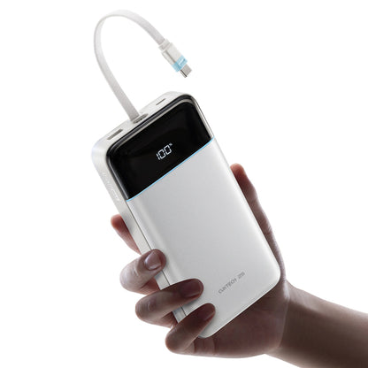 Външна батерия Cuktech LPB252N, 25000 mAh, 120 W, QC + PD, 1 x USB-A – 2 x USB-C, бяла