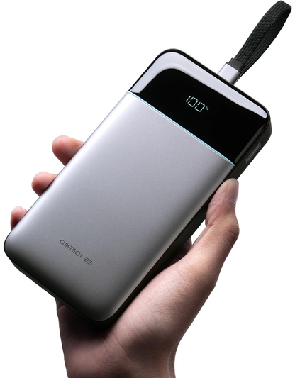 Външна батерия Cuktech LPB252N, 25000mAh, 120W, QC + PD, 1 x USB-A - 2 x USB-C, Сив