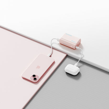 Външна батерия Cuktech CP13, 10000mAh, 30W, QC + PD, 1 x USB-A - 1 x USB-C, Розова CUK0PB100DPK