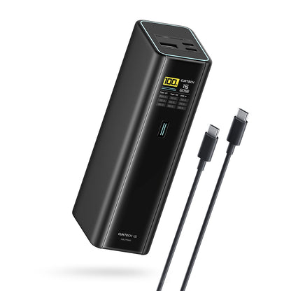 Външна батерия Cuktech PB200U, 20000 mAh, 210 W, QC + PD, 1 x USB-A – 2 x USB-C, бяла CKPB200UGLGR