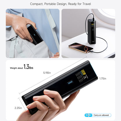 Външна батерия Cuktech PB200U, 20000 mAh, 210 W, QC + PD, 1 x USB-A – 2 x USB-C, бяла CKPB200UGLGR