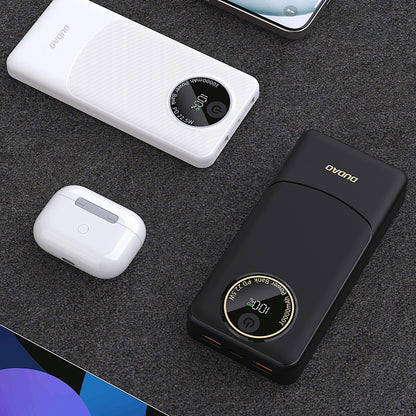 Външна батерия Dudao K12, 10000mAh, 22.5W, QC + PD, 1 x USB-C - 2 x USB-A, Черна