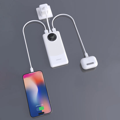 Външна батерия Dudao K12, 10000mAh, 22.5W, QC + PD, 1 x USB-C - 2 x USB-A, Черна