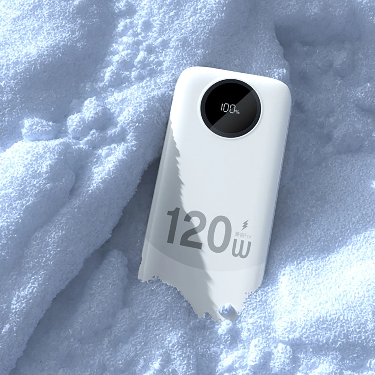 Външна батерия Dudao K13, 10000mAh, 120W, QC + PD, 1 x Lightning - 1 x USB-A - 2 x USB-C, Бяла