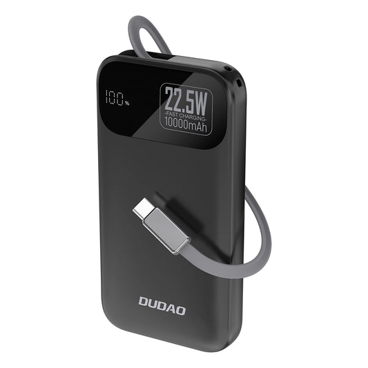 Външна батерия Dudao K31, 10000mAh, 22.5W, PD, 2 x USB-C, Черна