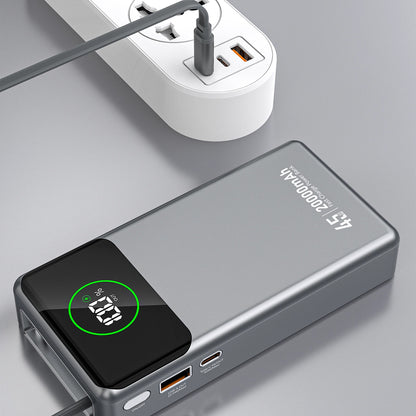 Външна батерия Dudao K31 Pro, 20000mAh, 45W, QC + PD, 1 x USB-A - 2 x USB-C, Сив