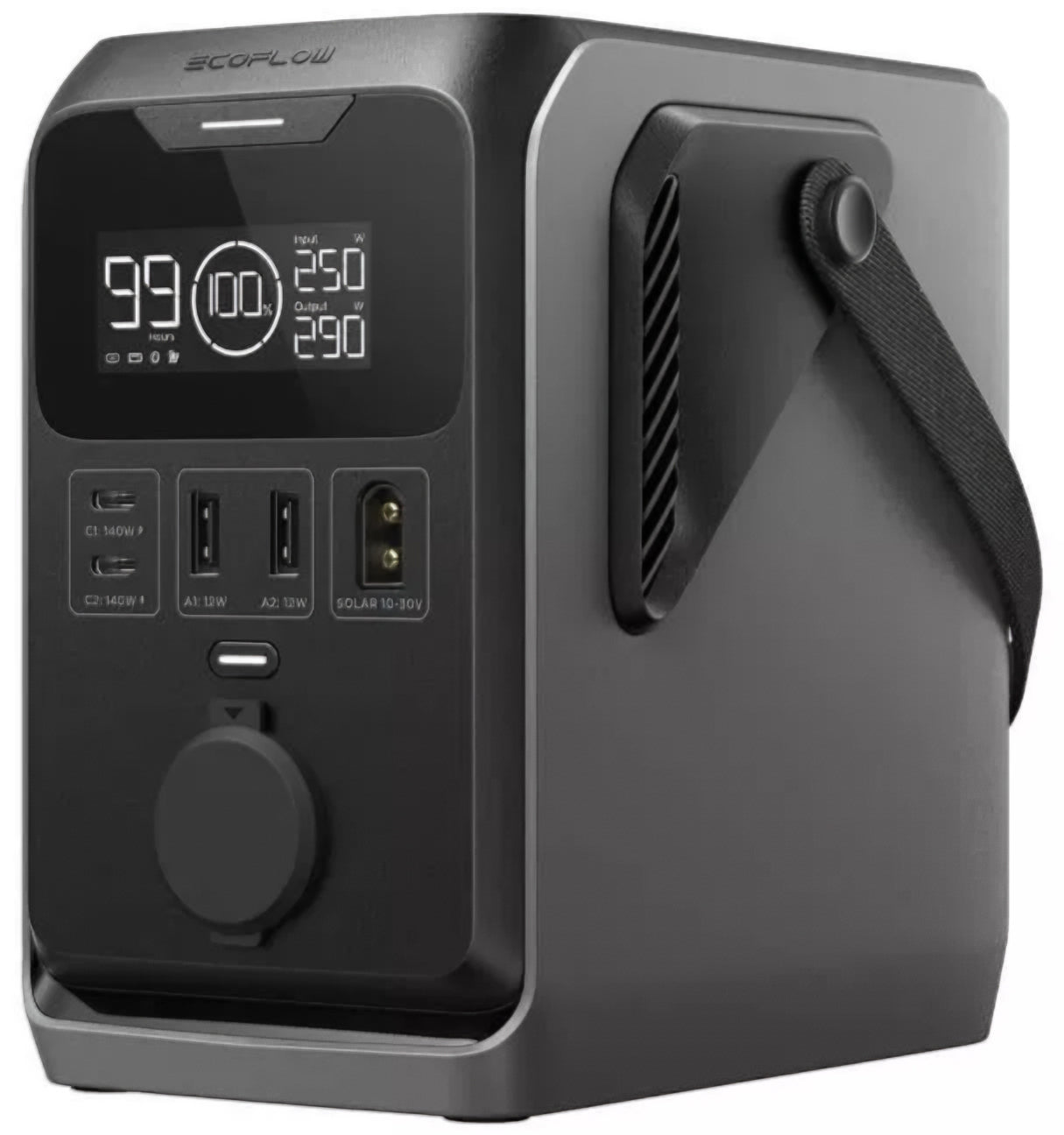 Външна батерия EcoFlow Trail 300, 90000mAh, 300W, PD, 1 x Разклонител за запалка - 2 x USB-A - 2 x USB-C, Черна EF-TRAIL300-N