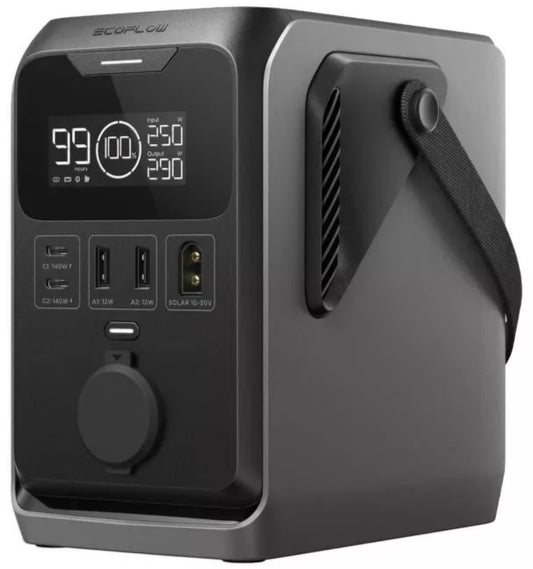 Външна батерия EcoFlow Trail 300, 90000mAh, 300W, PD, 1 x Разклонител за запалка - 2 x USB-A - 2 x USB-C, Черна EF-TRAIL300-N