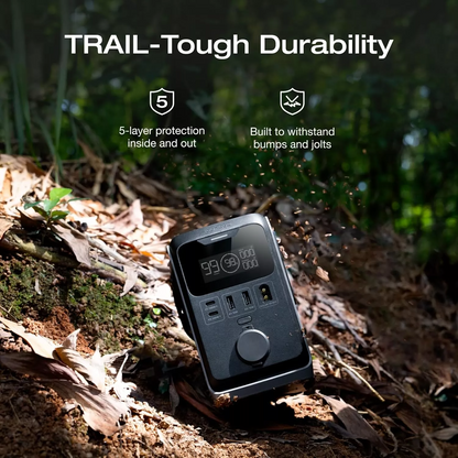 Външна батерия EcoFlow Trail 300, 90000mAh, 300W, PD, 1 x Разклонител за запалка - 2 x USB-A - 2 x USB-C, Черна EF-TRAIL300-N