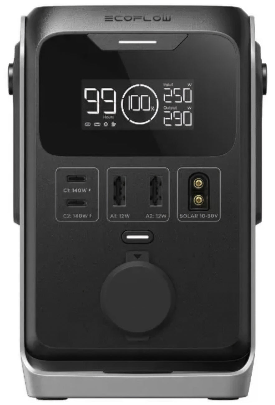 Външна батерия EcoFlow Trail 300, 90000mAh, 300W, PD, 1 x Разклонител за запалка - 2 x USB-A - 2 x USB-C, Черна EF-TRAIL300-N