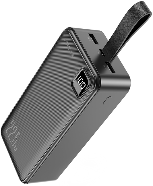 Външна батерия Forever TB-300XL, 30000mAh, 22.5W, QC + PD, 1 x USB-C - 2 x USB-A, черна