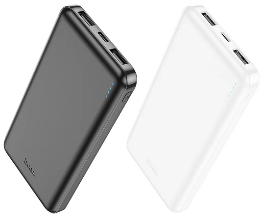 Външна батерия HOCO J100, 10000mAh, 10W, 2 x USB-A, Черна