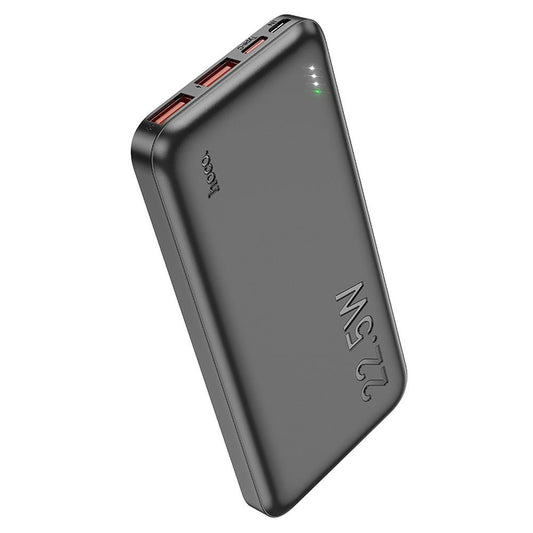 Външна батерия HOCO J101, 10000mAh, 22.5W, QC + PD, 1 x USB-C - 2 x USB-A, Черна