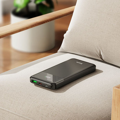 Външна батерия HOCO J102, 10000mAh, 20W, QC + PD, 1 x USB-A - 1 x USB-C, Черна