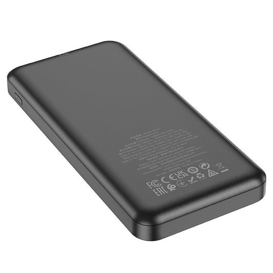 Външна батерия HOCO J102, 10000mAh, 20W, QC + PD, 1 x USB-A - 1 x USB-C, Черна