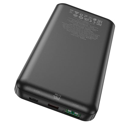 Външна батерия HOCO J102, 10000mAh, 20W, QC + PD, 1 x USB-A - 1 x USB-C, Черна