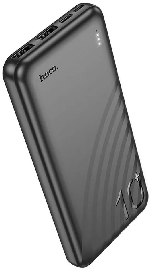 Външна батерия HOCO J123, 10000mAh, 10W, 2 x USB-A, Черна