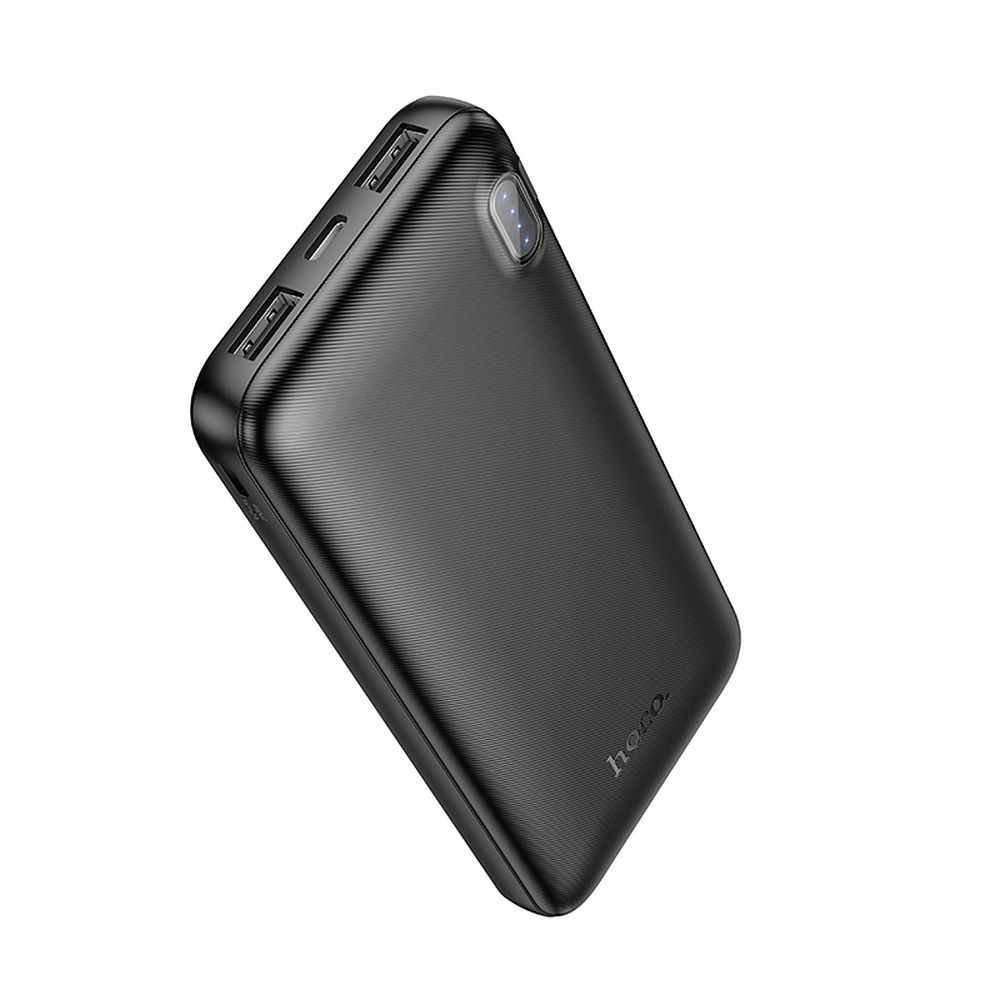 Външна батерия HOCO J128, 10000mAh, 10W, 2 x USB-A, Черна