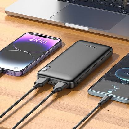 Външна батерия HOCO J128, 10000mAh, 10W, 2 x USB-A, Черна
