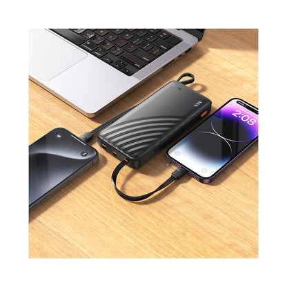 Външна батерия HOCO J146, 10000mAh, 10W, 1 x Lightning - 1 x microUSB - 1 x USB-A - 1 x USB-C, Черна