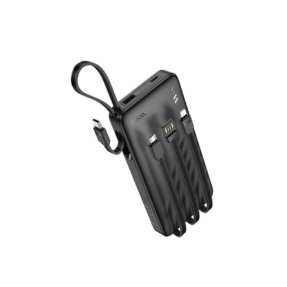 Външна батерия HOCO J146, 10000mAh, 10W, 1 x Lightning - 1 x microUSB - 1 x USB-A - 1 x USB-C, Черна