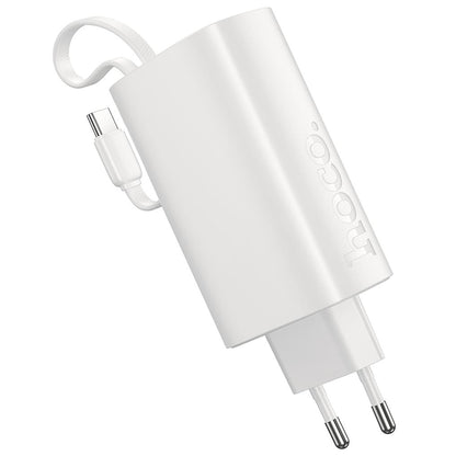Външна батерия HOCO J148 2 в 1, 5000 mAh, 20 W, PD, 2 x USB-C, бяла