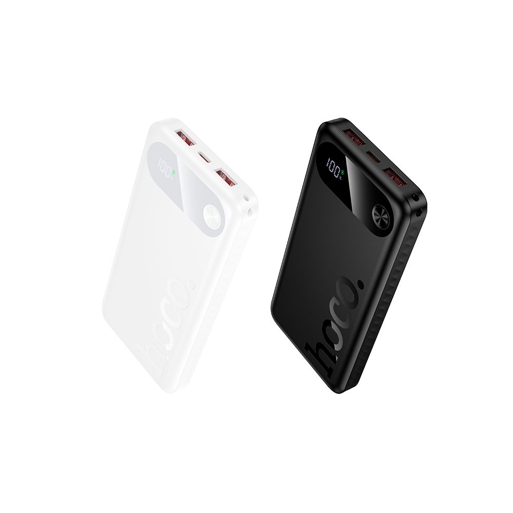 Външна батерия HOCO J154, 10000mAh, 22.5W, QC + PD, 1 x USB-C - 2 x USB-A, Черна
