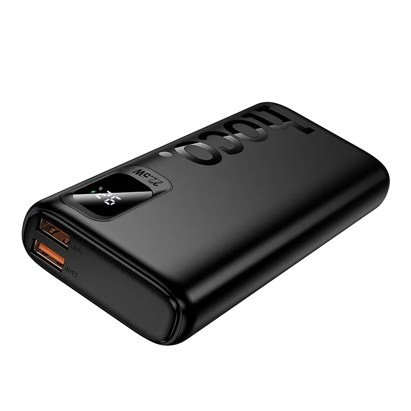 Външна батерия HOCO J158 Pro, 10000mAh, 22.5W, QC + PD, 1 x USB-C - 2 x USB-A, Черна