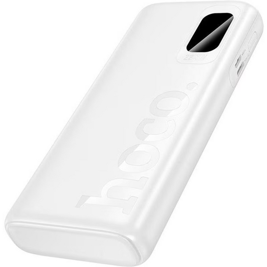Външна батерия HOCO J158 Pro Runner, 10000mAh, 22.5W, QC + PD, 1 x USB-C - 2 x USB-A, Бяла