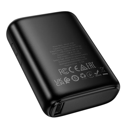 Външна батерия HOCO J158, 5000mAh, 10W, 1 x USB-A, Черна