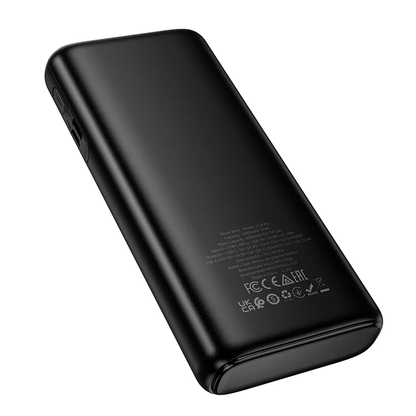 Външна батерия HOCO J158 Pro, 10000mAh, 22.5W, QC + PD, 1 x USB-C - 2 x USB-A, Черна