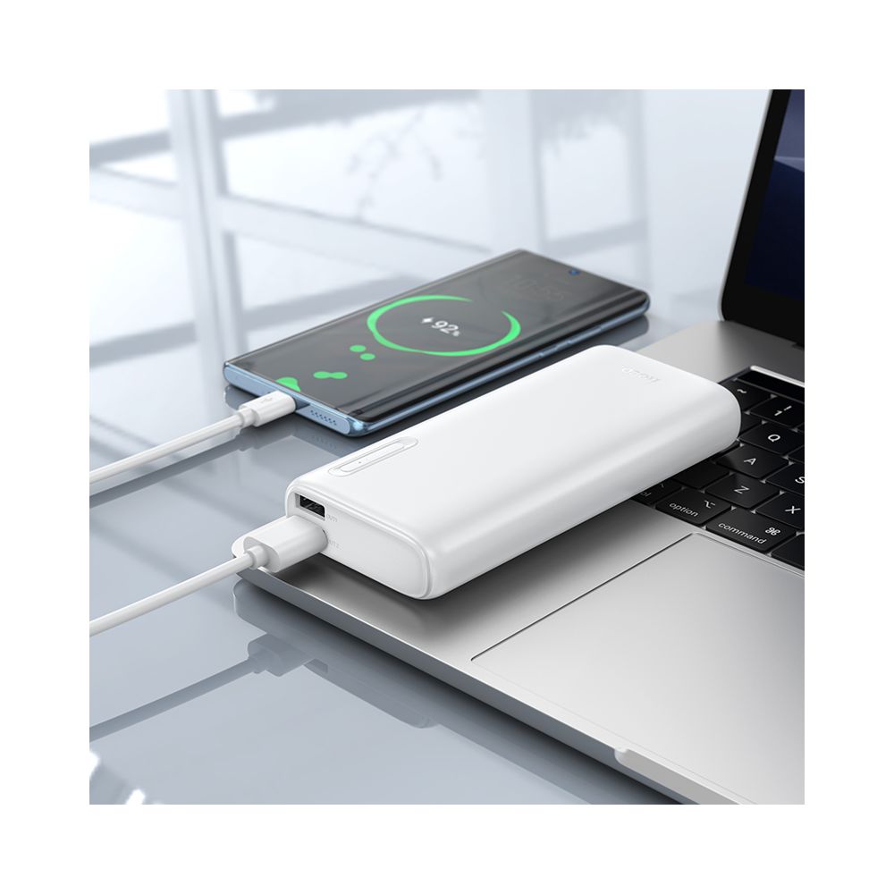 Външна батерия HOCO J158A, 10000mAh, 10W, 2 x USB-A, бяла