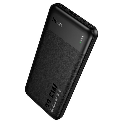 HOCO J159 Essence External Battery, 10000mAh, 22.5W, QC + PD, 1 x USB-C - 2 x USB-A, Black
