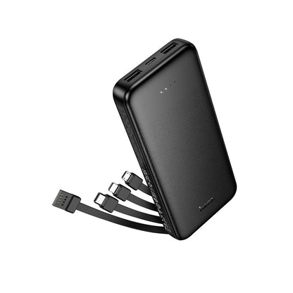Външна батерия HOCO J163, 10000mAh, 10W, 1 x Lightning - 1 x microUSB - 2 x USB-A - 1 x USB-C, Черна