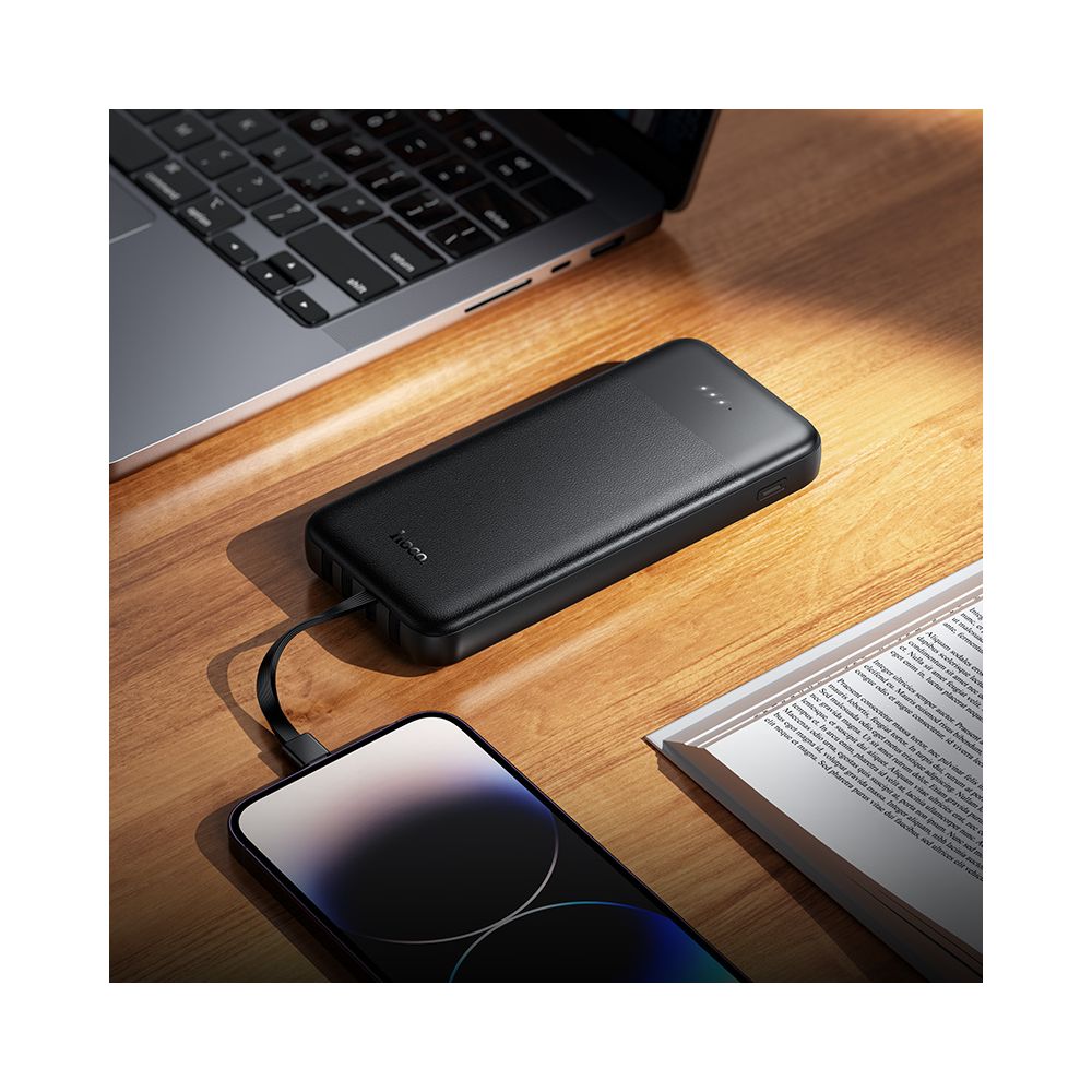 Външна батерия HOCO J163, 10000mAh, 10W, 1 x Lightning - 1 x microUSB - 2 x USB-A - 1 x USB-C, Черна