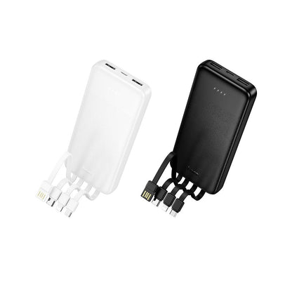 Външна батерия HOCO J163, 10000mAh, 10W, 1 x Lightning - 1 x microUSB - 2 x USB-A - 1 x USB-C, Черна