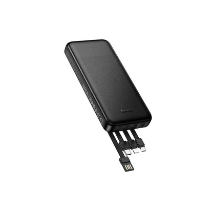 Външна батерия HOCO J163, 10000mAh, 10W, 1 x Lightning - 1 x microUSB - 2 x USB-A - 1 x USB-C, Черна