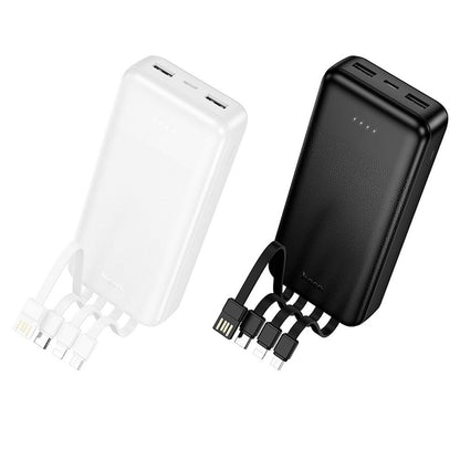 Външна батерия HOCO J163A, 20000mAh, 10W, 1 x Lightning - 1 x microUSB - 1 x USB-C - 2 x USB-A, черна