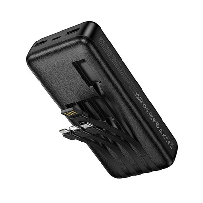 Външна батерия HOCO J163A, 20000mAh, 10W, 1 x Lightning - 1 x microUSB - 1 x USB-C - 2 x USB-A, черна