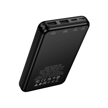 Външна батерия HOCO J165A, 10000mAh, 10W, 2 x USB-A, Черна