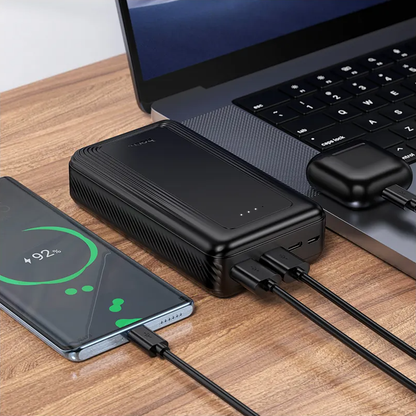Външна батерия HOCO J165A, 20000mAh, 10W, 2 x USB-A, Черна